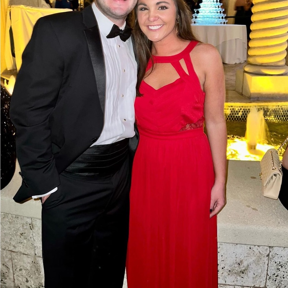 BCBGeneration Red with Lace Detail Dress